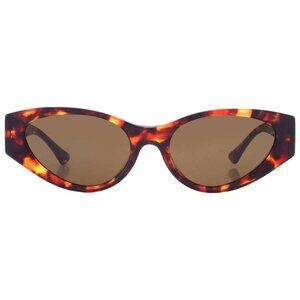 New Authentic Versace Dark Brown Cat Eye Ladies Sunglasses VE4454 543773 55 VE44